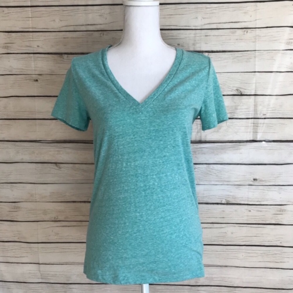 J. Crew Speckled Cotton V-Neck Size Small